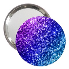 Glitter Ocean Bokeh 3  Handbag Mirrors