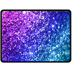 Glitter Ocean Bokeh Double Sided Fleece Blanket (Large)  80 x60  Blanket Front