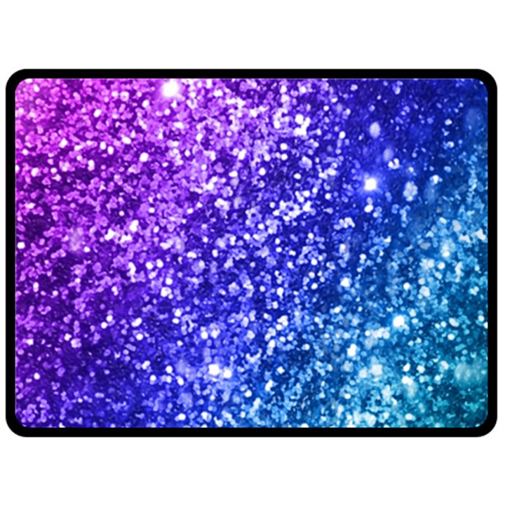 Glitter Ocean Bokeh Double Sided Fleece Blanket (Large) 