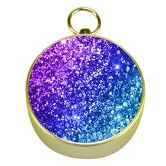 Glitter Ocean Bokeh Gold Compasses