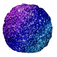 Glitter Ocean Bokeh Large 18  Premium Flano Round Cushions