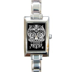 Skull Rectangle Italian Charm Watches