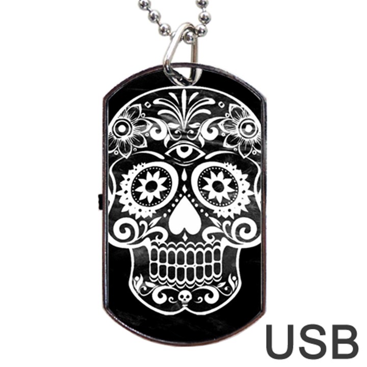 Skull Dog Tag USB Flash (Two Sides) 