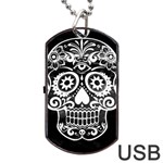 Skull Dog Tag USB Flash (Two Sides)  Back