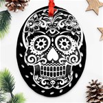 Skull Oval Filigree Ornament (2-Side)  Front