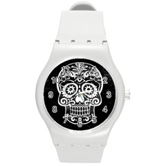 Skull Round Plastic Sport Watch (m) by ImpressiveMoments