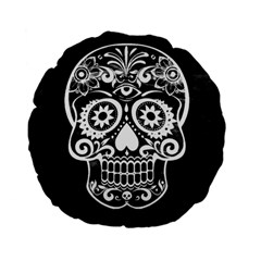 Skull Standard 15  Premium Flano Round Cushions