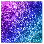 Glitter Ocean Bokeh Large Satin Scarf (Square) Front