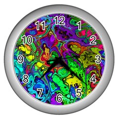 Powerfractal 4 Wall Clocks (silver) 