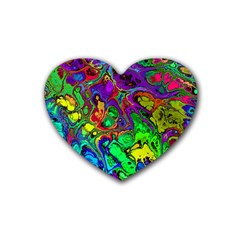 Powerfractal 4 Rubber Coaster (heart)  by ImpressiveMoments