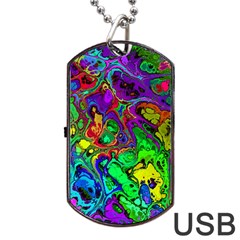 Powerfractal 4 Dog Tag Usb Flash (one Side)