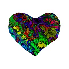 Powerfractal 4 Standard 16  Premium Flano Heart Shape Cushions by ImpressiveMoments