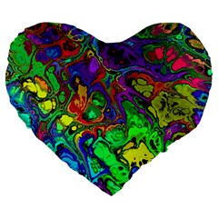 Powerfractal 4 Large 19  Premium Flano Heart Shape Cushions by ImpressiveMoments