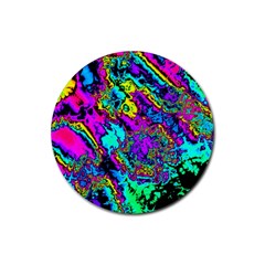 Powerfractal 2 Rubber Round Coaster (4 Pack)  by ImpressiveMoments