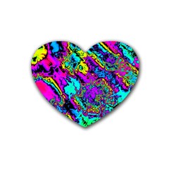 Powerfractal 2 Rubber Coaster (heart)  by ImpressiveMoments