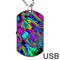 Powerfractal 2 Dog Tag Usb Flash (one Side)