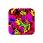 Powerfractal 01 Rubber Square Coaster (4 pack)  Front