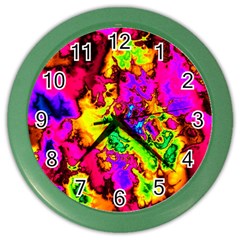 Powerfractal 01 Color Wall Clocks