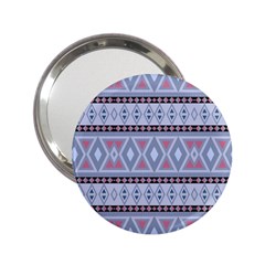 Fancy Tribal Border Pattern Blue 2 25  Handbag Mirrors by ImpressiveMoments