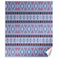 Fancy Tribal Border Pattern Blue Canvas 20  X 24  