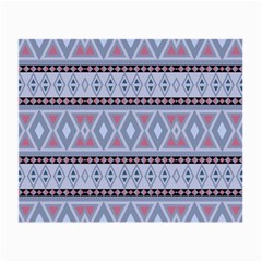 Fancy Tribal Border Pattern Blue Small Glasses Cloth (2-side)