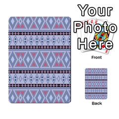 Fancy Tribal Border Pattern Blue Multi-purpose Cards (rectangle)  by ImpressiveMoments