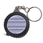 Fancy Tribal Border Pattern Blue Measuring Tapes Front