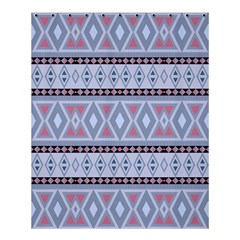 Fancy Tribal Border Pattern Blue Shower Curtain 60  X 72  (medium)  by ImpressiveMoments