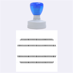 Fancy Tribal Border Pattern Blue Rubber Round Stamps (large)