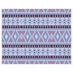 Fancy Tribal Border Pattern Blue Double Sided Flano Blanket (Medium)  60 x50  Blanket Back