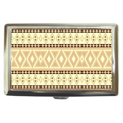 Fancy Tribal Border Pattern Beige Cigarette Money Cases