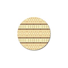 Fancy Tribal Border Pattern Beige Golf Ball Marker