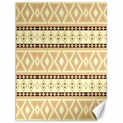 Fancy Tribal Border Pattern Beige Canvas 12  X 16  