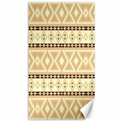 Fancy Tribal Border Pattern Beige Canvas 40  X 72  