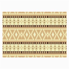 Fancy Tribal Border Pattern Beige Large Glasses Cloth (2-side)