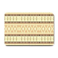 Fancy Tribal Border Pattern Beige Small Doormat 