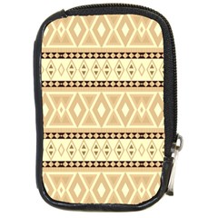 Fancy Tribal Border Pattern Beige Compact Camera Cases by ImpressiveMoments