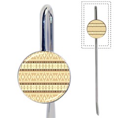 Fancy Tribal Border Pattern Beige Book Mark