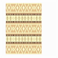 Fancy Tribal Border Pattern Beige Large Garden Flag (two Sides)