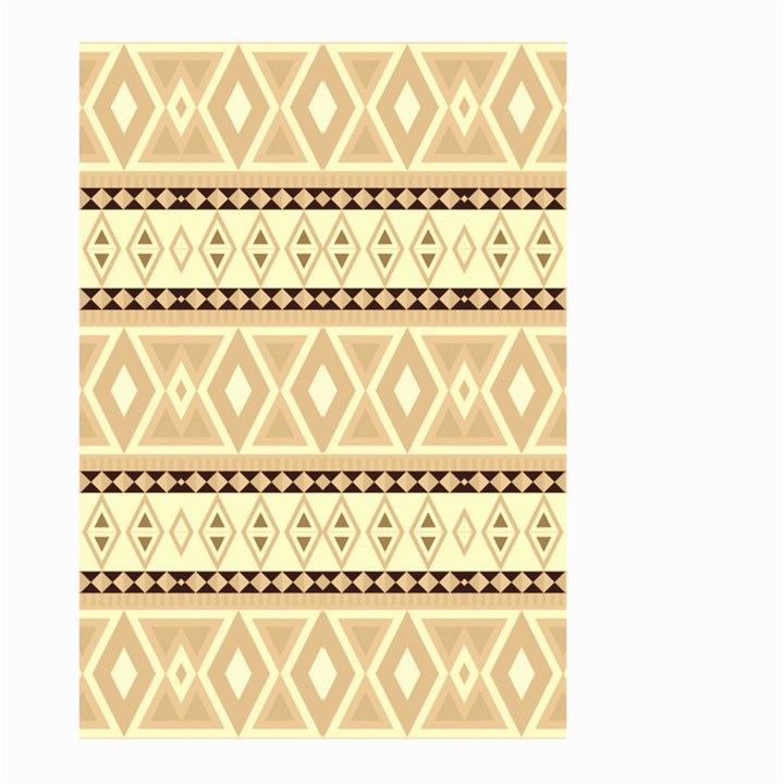 Fancy Tribal Border Pattern Beige Large Garden Flag (Two Sides)