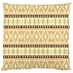 Fancy Tribal Border Pattern Beige Large Cushion Cases (one Side) 