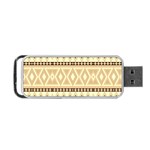 Fancy Tribal Border Pattern Beige Portable USB Flash (One Side) Front