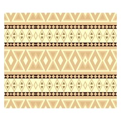 Fancy Tribal Border Pattern Beige Double Sided Flano Blanket (small) 