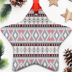 Fancy Tribal Border Pattern Soft Ornament (star) 