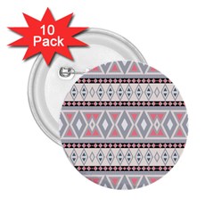 Fancy Tribal Border Pattern Soft 2 25  Buttons (10 Pack) 