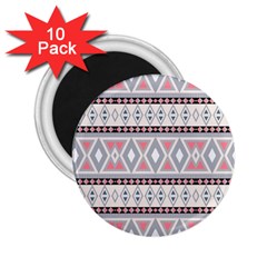 Fancy Tribal Border Pattern Soft 2 25  Magnets (10 Pack) 