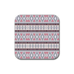 Fancy Tribal Border Pattern Soft Rubber Coaster (square) 