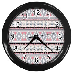 Fancy Tribal Border Pattern Soft Wall Clocks (black)