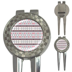 Fancy Tribal Border Pattern Soft 3-in-1 Golf Divots