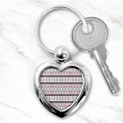 Fancy Tribal Border Pattern Soft Key Chains (heart) 